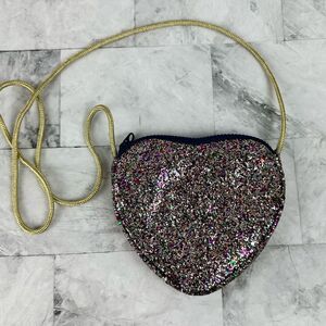 Crewcuts glitter heart crossbody bag